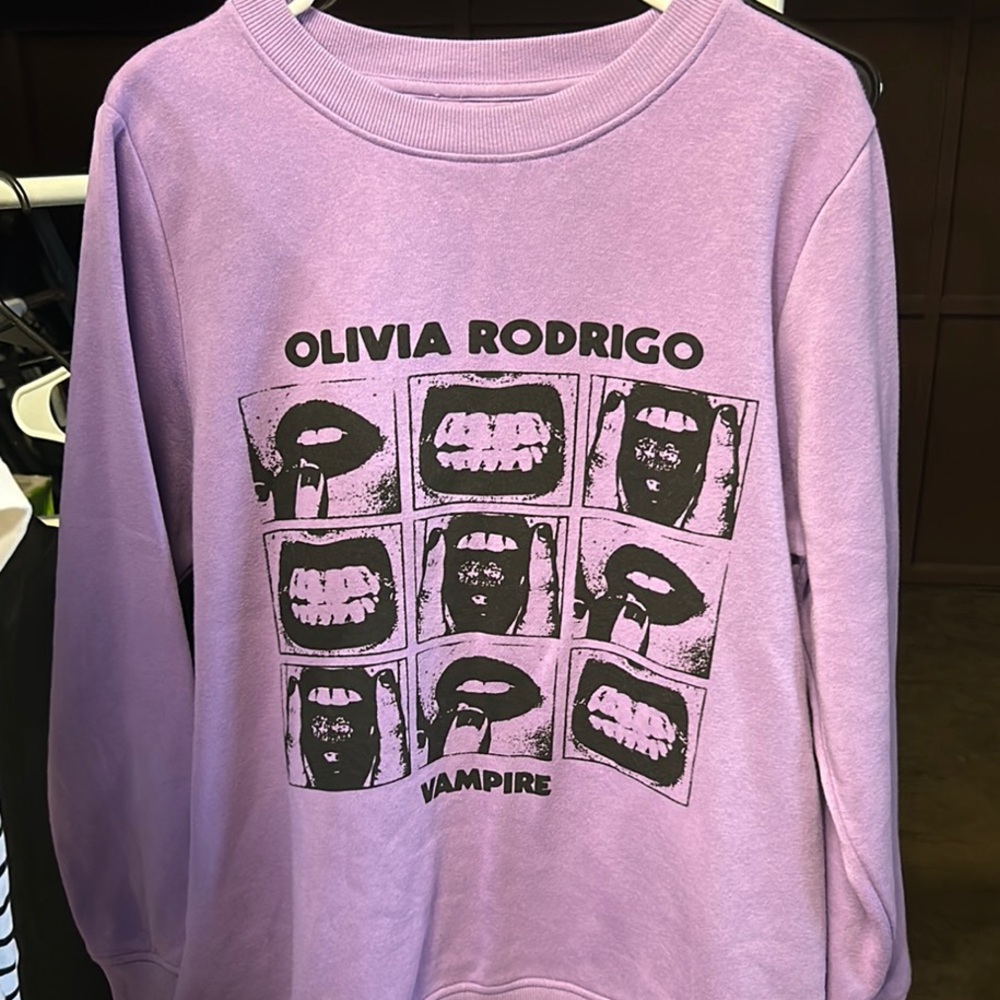 Olivia Rodrigo Vampire Graphic Sweatshirt - Purple